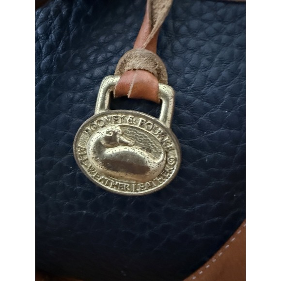 Vintage 90s Dooney & And Bourke Canyon Pebble Leather‎ Navy & Brown Backpack Y2K main image 9
